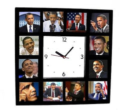 The famouse Faces of Barack Obama Clock with 12 action pictures , 2009-2013 Barack Obama - n/a, Final Score Products
