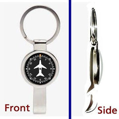 Airplane Airline Pilot Cockpit Gauge Pennant Keychain secret bottle opener , Private Aircraft - n/a, Final Score Products
