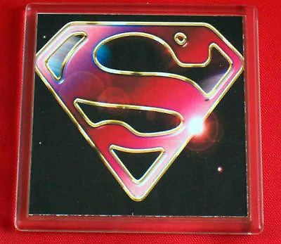 Superman Space S Chest Emblem Coaster 4 X 4 inches