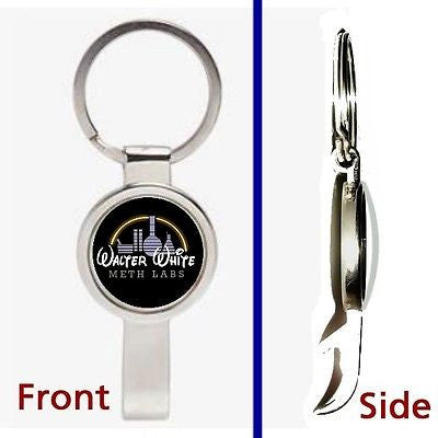 Breaking Bad Walter White Meth Labs Pennant Keychain silver secret bottle opener , Keyrings - n/a, Final Score Products
