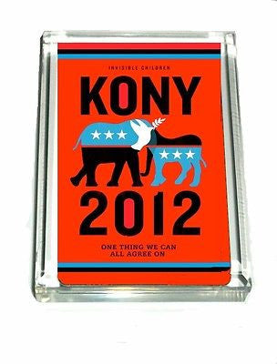 few left KONY 2012 Invisible Children Acrylic Executive Desk Top Paperweight