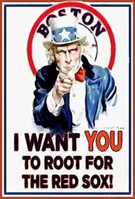 NEW 19 X 13 BOSTON RED SOX Uncle Sam poster card sign