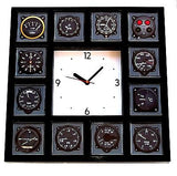 Pilot Airline Airplane Gauges cockpit Panel Black Clock with 12 dial images , Private Aircraft - n/a, Final Score Products

