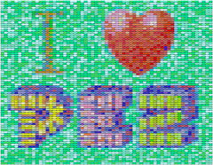 I LOVE PEZ Candy Incredible Mosaic Art Print , Other - n/a, Final Score Products
