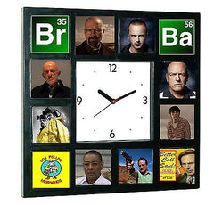 Breaking Bad Heisenberg Jesse Walter White Hank Saul Mike Clock with 12 pictures , Watches & Clocks - n/a, Final Score Products
