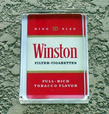 Acrylic Winston Cigarettes Executive Desk Paperweight