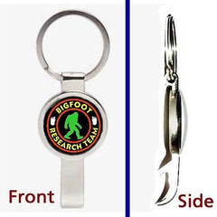 Yeti Bigfoot Research Team Pennant or Keychain silver tone secret bottle opener , Other - n/a, Final Score Products
