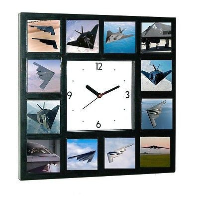 Air Force Stealth Bomber Fighter Plane Jet War Clock 12 pictures