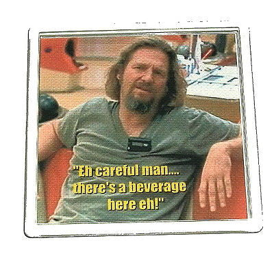 The Big Lebowski Dude Abide beverage Coaster with quote , Other - n/a, Final Score Products
