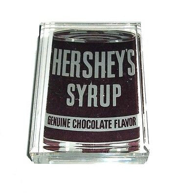 Acrylic retro Hershey's Chocolate syrup can Desk Top Paperweight
