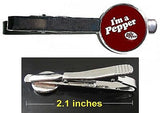 Dr. Pepper I'm a Pepper retro ad Tie Clip Clasp Bar Slide Silver Metal Shiny , Dr Pepper - n/a, Final Score Products
