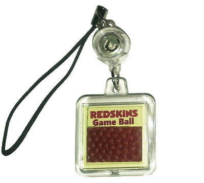 Washington Redskins Game Used NFL Football Cell Phone Charm or Key Chain , Footballs - n/a, Final Score Products
