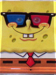 Official Spongebob Squarepants wearing 3D glasses Fridge Magnet 2.5 X 3.5 , Fridge Magnets - n/a, Final Score Products
