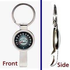1965 Chevy Nova Speedometer Pennant or Keychain silver tone secret bottle opener , Chevrolet - n/a, Final Score Products
