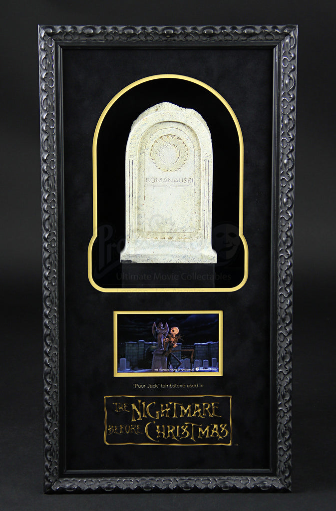 The Nightmare Before Christmas "Poor Jack" Tombstone Display actual real screen used prop
