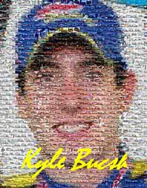 Amazing Kyle Bucsh NASCAR Montage LIMITED EDITION