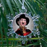 Freddy Krueger Nightmare on Elm Street Snowflake Holiday Christmas Tree Ornament