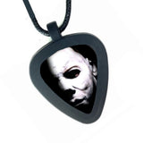 Halloween Michael Myers Mask Pickbandz Mens or Womens Real Guitar Pick Necklace