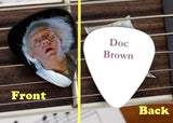 Back To The Future Doc Brown Set of 3 premium Promo Guitar Pick Pic