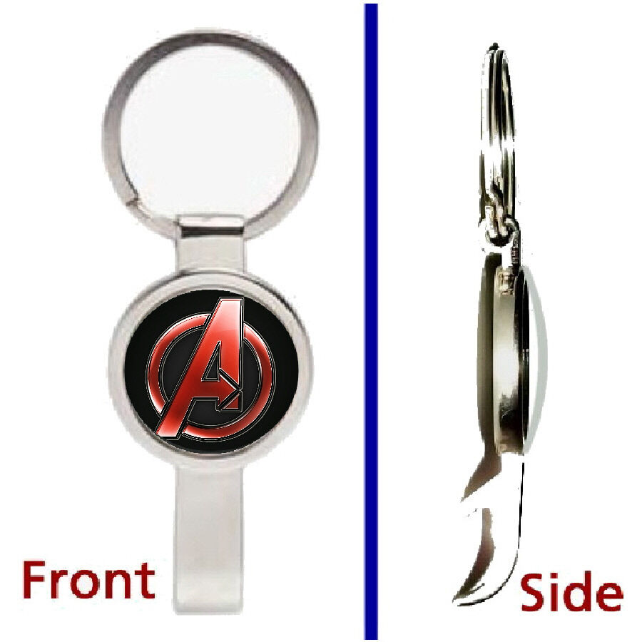 Marvel Avengers Assemble Pendant or Keychain silver tone secret bottle opener