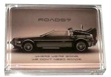 Back To The Future Time Machine Delorean Display Piece Paperweight BONUS: Marty