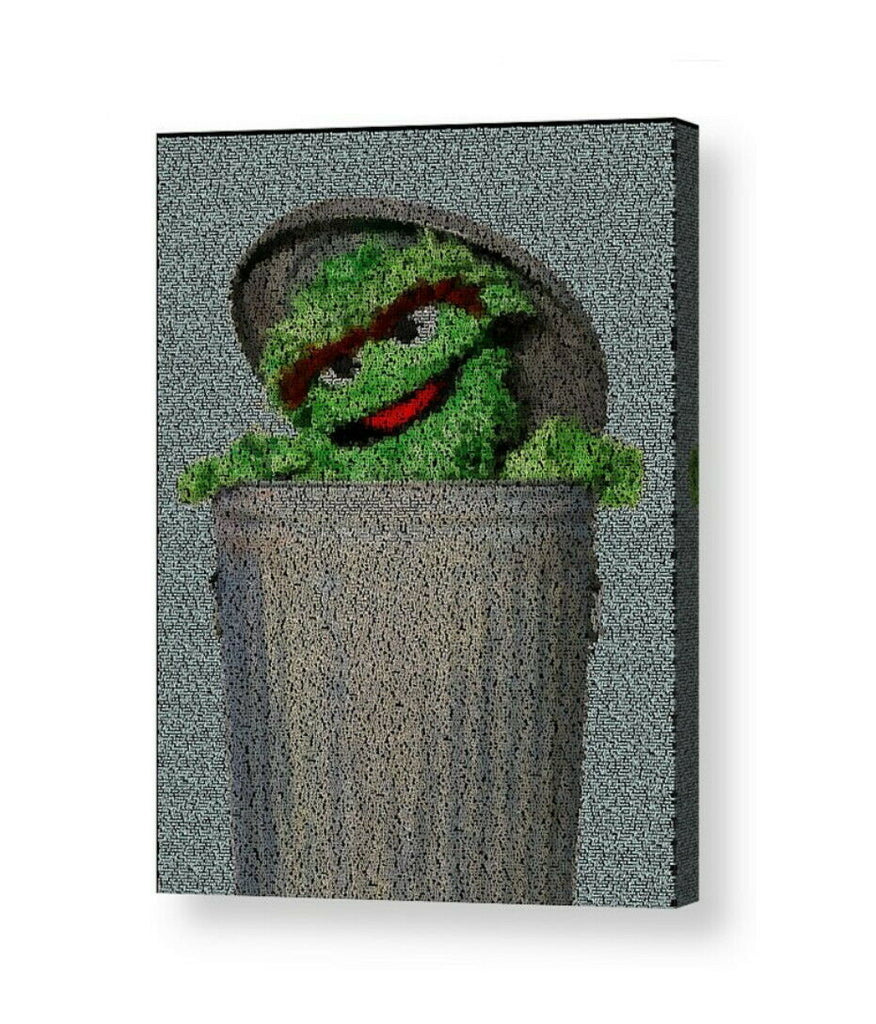 Oscar The Grouch Sesame Street Theme Song Lyrics Framed Mosaic Print Lim Edition