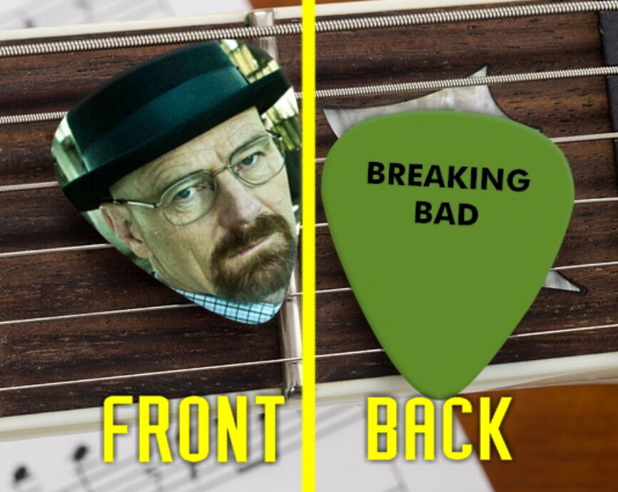 Set of 3 Breaking Bad Walter White Heisenberg premium Promo Guitar Pick Pic