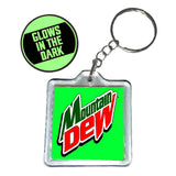 Mountain Mt. Dew Drink Glow in the dark Key chain keyring