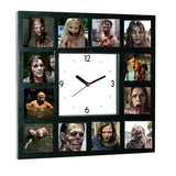 The Walking Dead Horrific Zombies Clock with 12 pictures