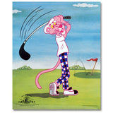 Limited Edition PINK PANTHER Golf Sericel 13X16 COA!