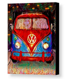 Framed Abstract VW Bus Van Volkswagon Art Print Limited Edition w/signed COA