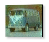 Framed VW bus Van Volkswagen Vincent Van Gogh Style 8.5X11 Limited Edition Print