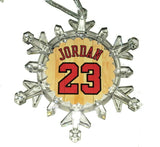 Michael Jordan jersey Snowflake Light Holiday Christmas Tree Ornament