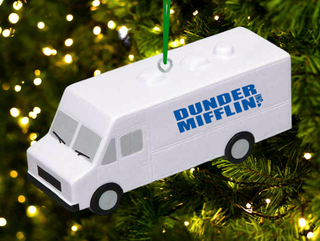 The Office TV Show Dunder Mifflin Delivery Truck Holiday Christmas Tree Ornament