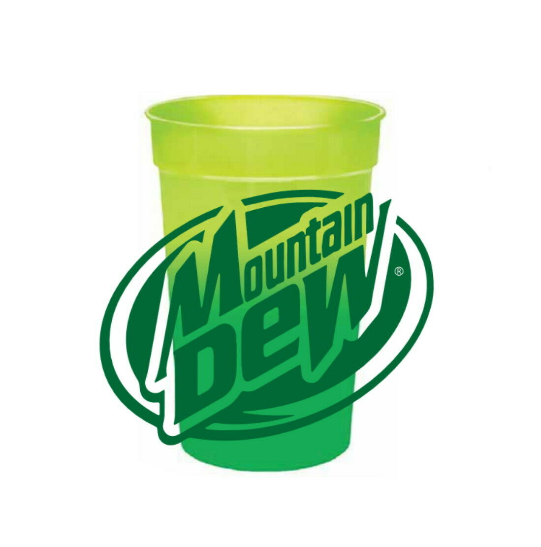 Set of 4 promo color changing Mt. Mountain Dew 17 ounce Mood Cups