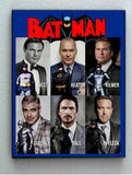 Framed 8.5X11 in. History of Batman Adam West George Clooney Bale Kilmer Affleck