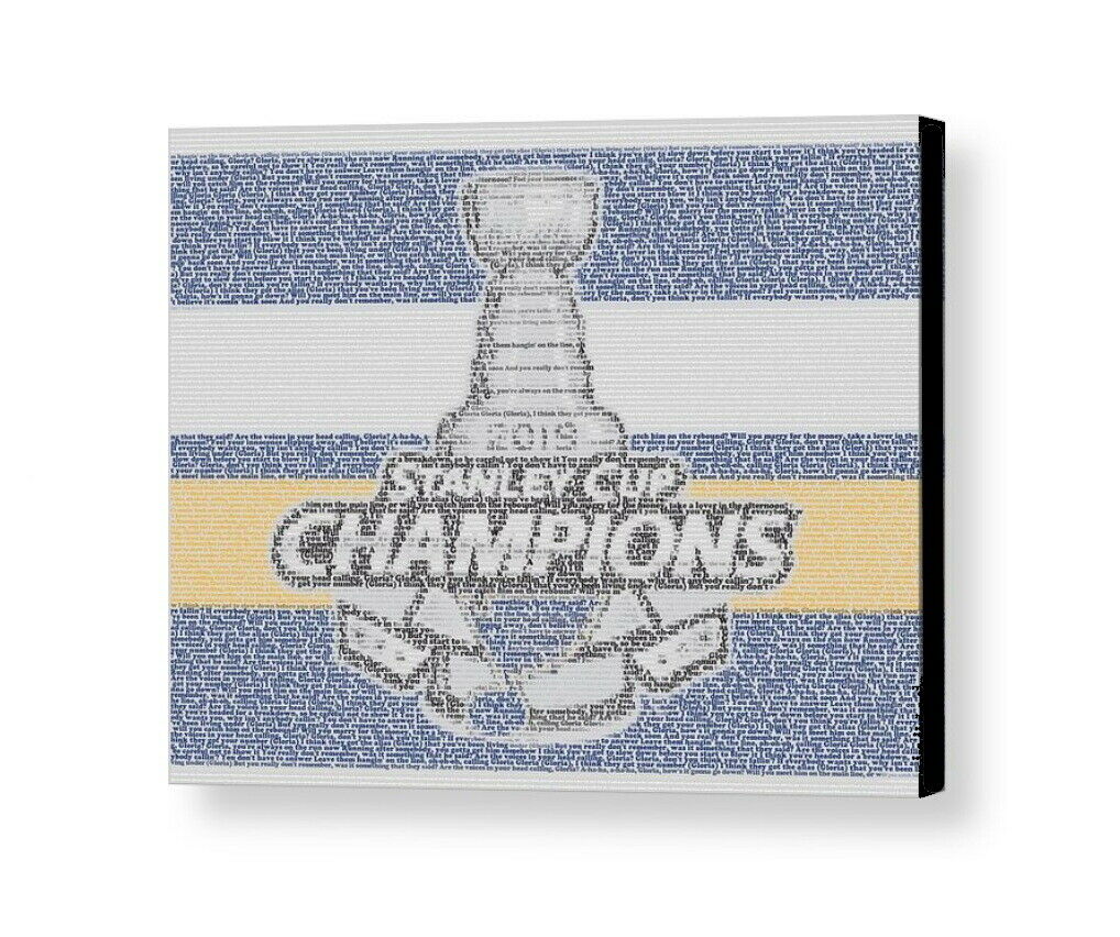 St. Louis Blues Stanley Cup Champs GLORIA Lyrics 9X11 Framed Limited Edition COA