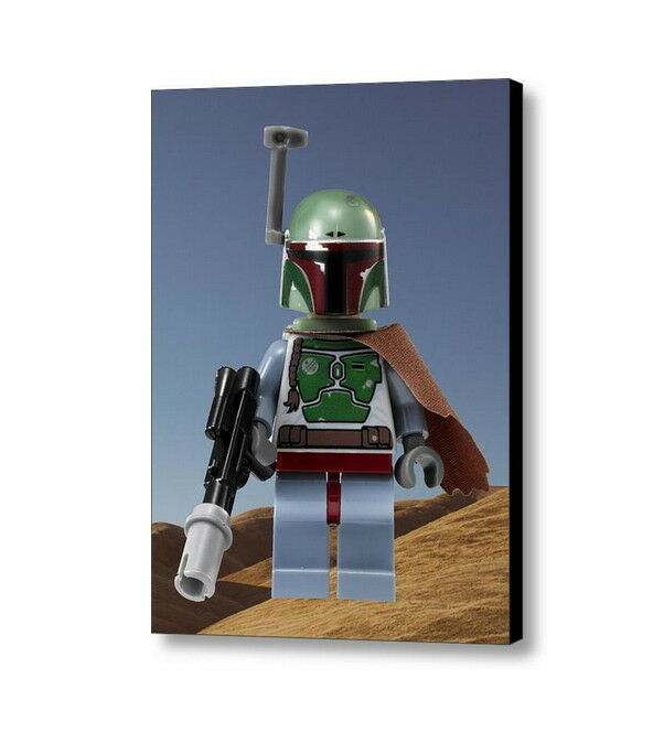 Framed Hi-Res Star Wars Boba Fett Lego Mini Fig 9X11 Inch Art Print