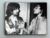 Rare Framed George Harrison with Bob Marley Vintage Photo. Giclée Print