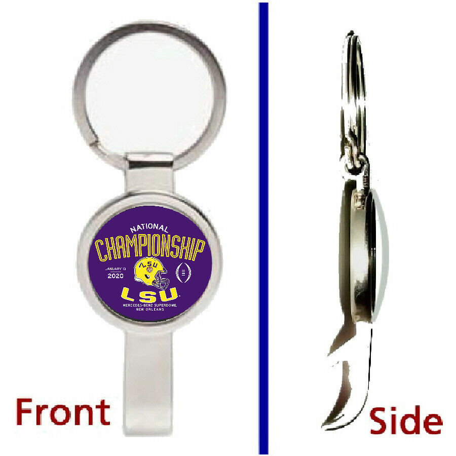 LSU National Football Champions 2020 Pendant Keychain secret bottle opener