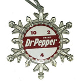 Dr. Pepper Snow 10 4 2 Snowflake Multi Light Holiday Christmas Tree Ornament