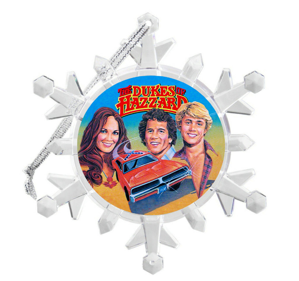 The Dukes of Hazzard Snowflake Multi Blinking Holiday Christmas Tree Ornament