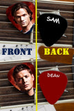 Set Sam and Dean Supernatural TV Show premium Promo Guitar Pick Pic