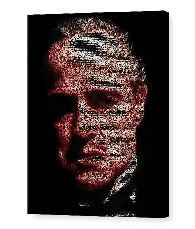 Vito Corleone The Godfather Quotes Mosaic INCREDIBLE Framed Limited Edition Art