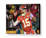 Framed Abstract Patrick Mahomes Art Print Limited Edition w/signed COA