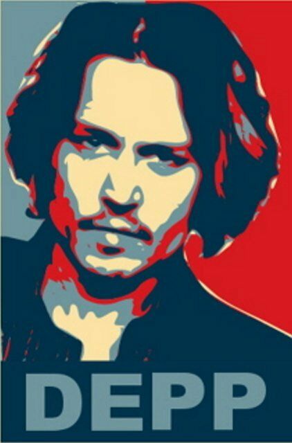 Johnny Depp 19X13 Obama style poster Limited Edition