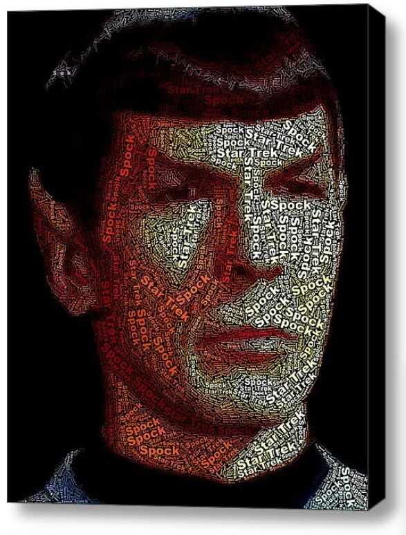 Star Trek Spock Abstact Mosaic AMAZING Framed 9X11 Limited Edition Art w/COA