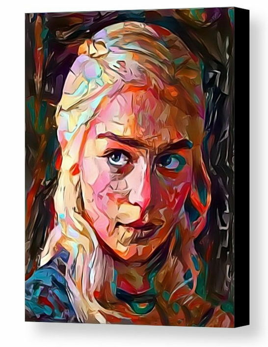 Framed Abstract Daenerys Targaryen Game Of Thrones Print Limited Edition w/COA
