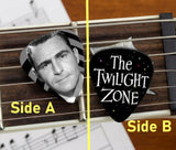 Original The Twilight Zone Rod Serling Set of 3 premium Promo Guitar Pick Pic