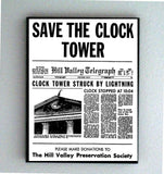 Marty McFly hand out Back To The Future SAVE CLOCK TOWER framed prop display
